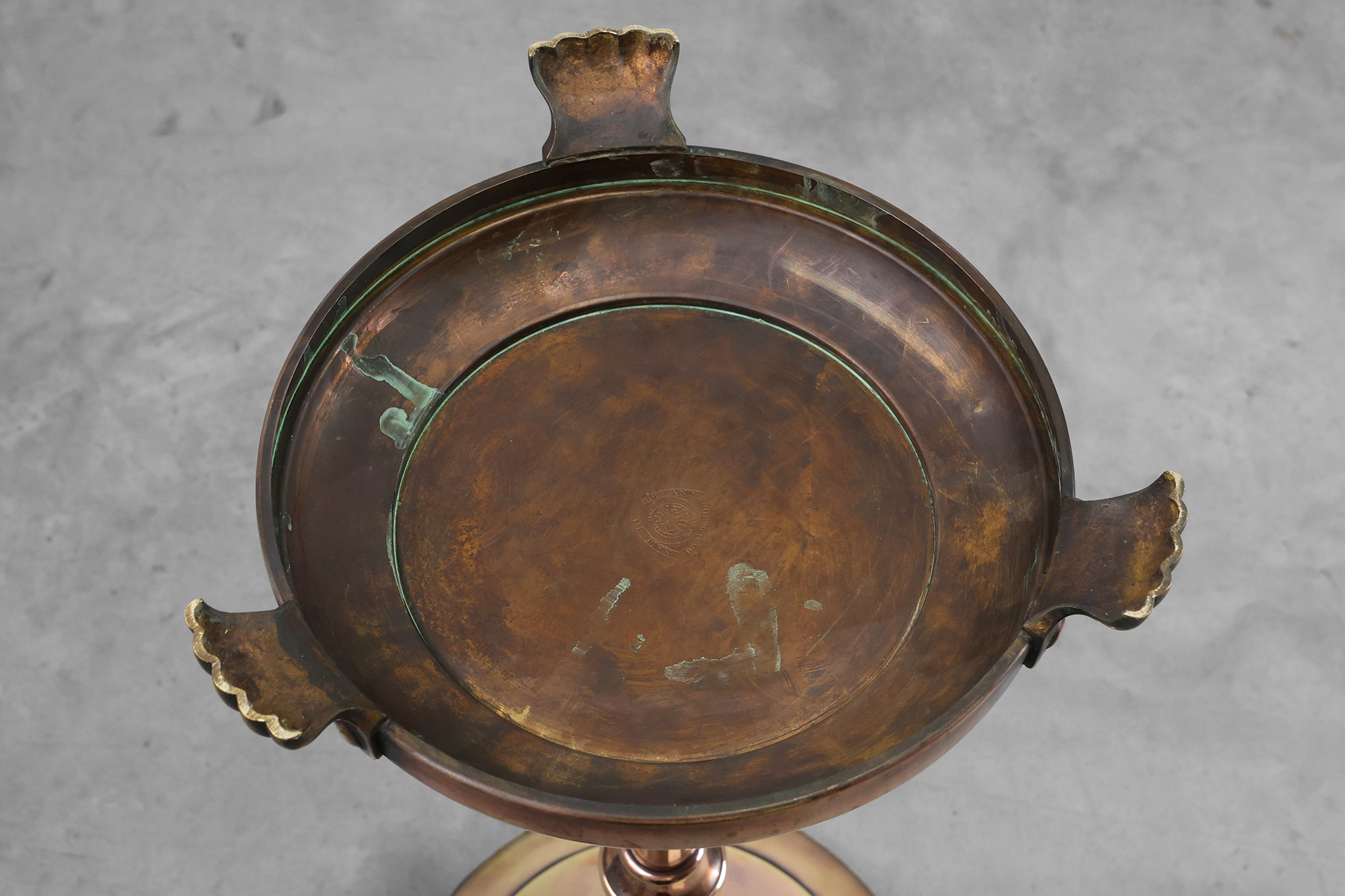 Art Deco Side Table by Daalderop in Red and Yellow Copper, The Netherlands 1900sthumbnail